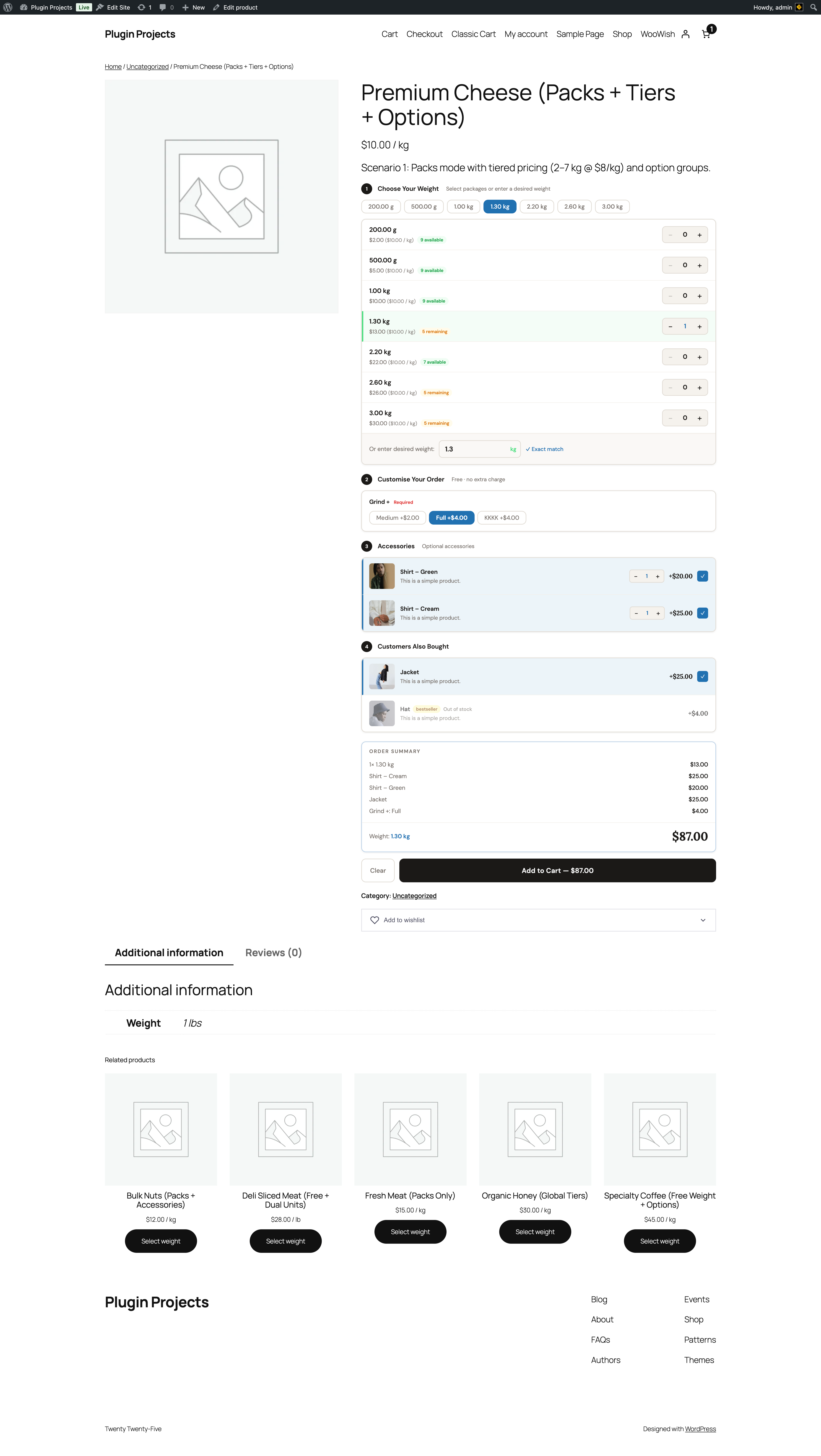 Frontend: Fixed Packs product page